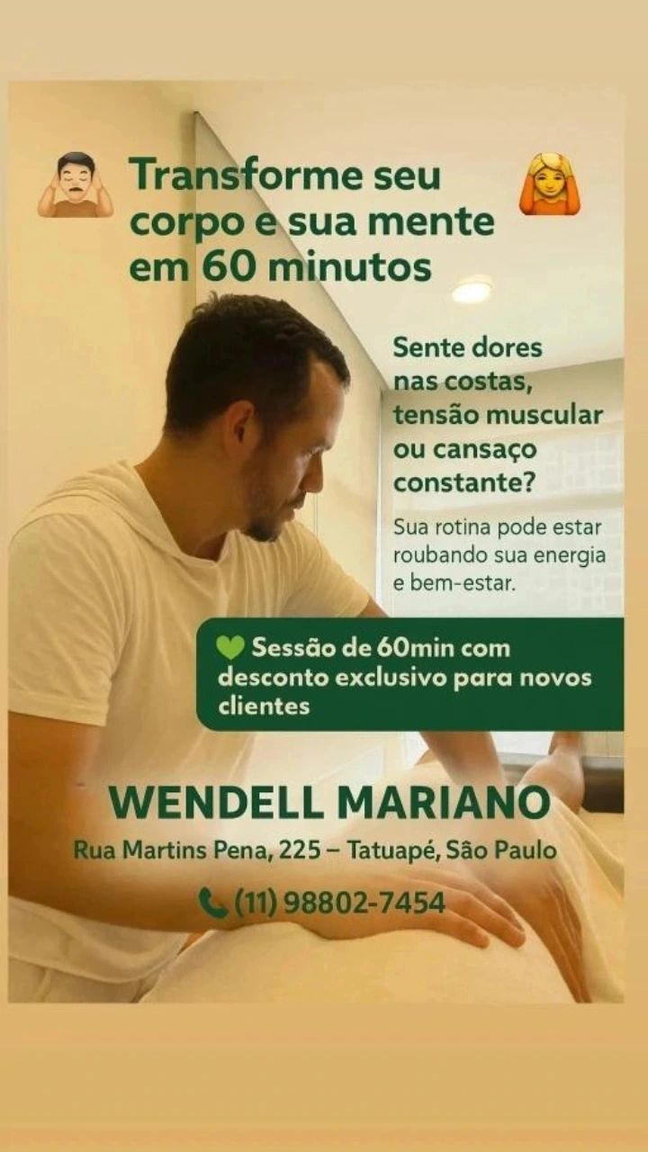 Wendell Augusto mariano lebrao , massoterapeuta