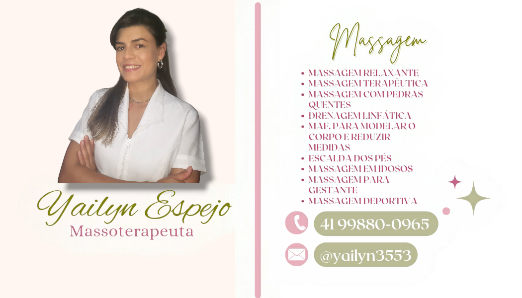 Yailyn Espejo , massoterapeuta em Palhoça, SC