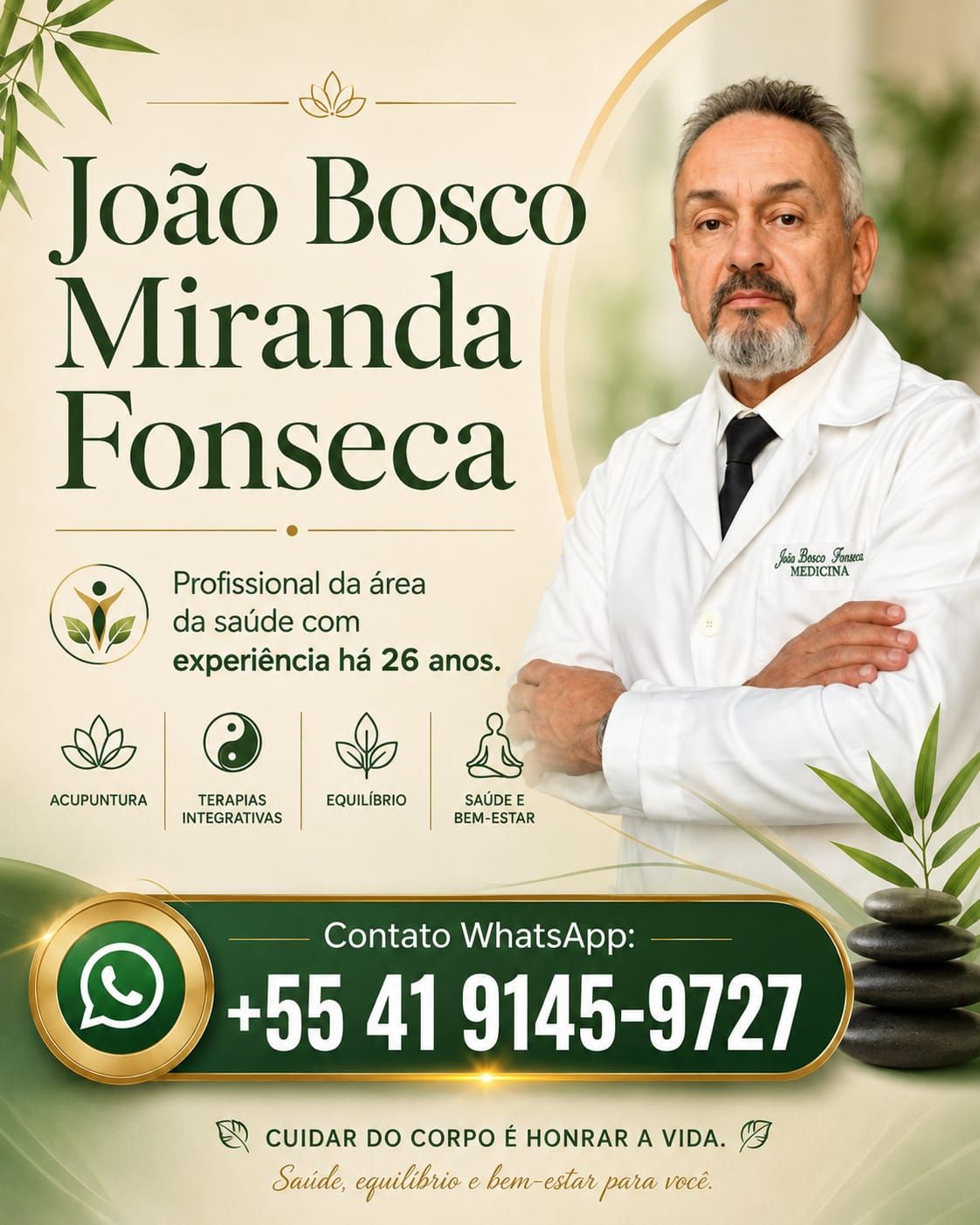 João Bosco Miranda Fonseca , massoterapeuta em Curitiba, PR