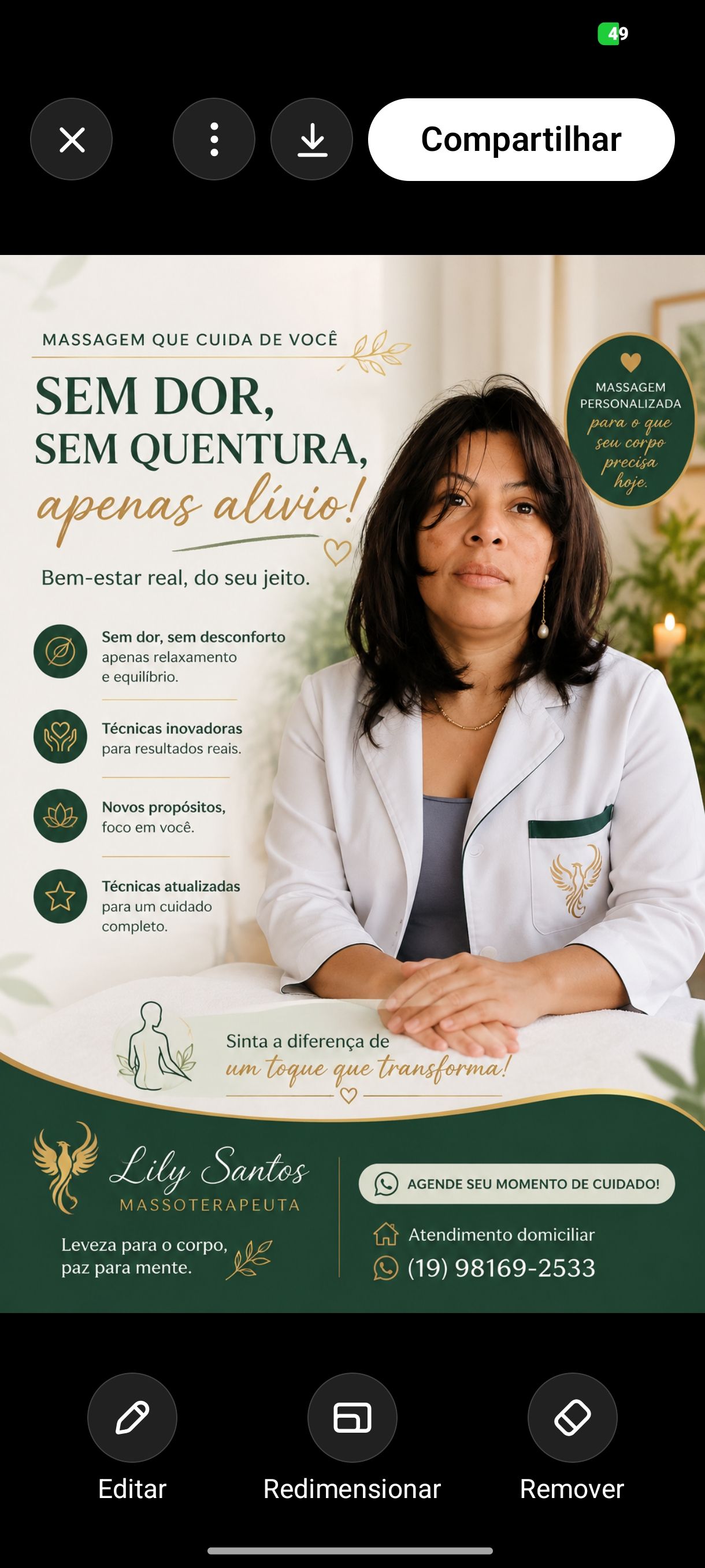 Lilian Katia Ferreira dos Santos , massoterapeuta em Campinas, SP