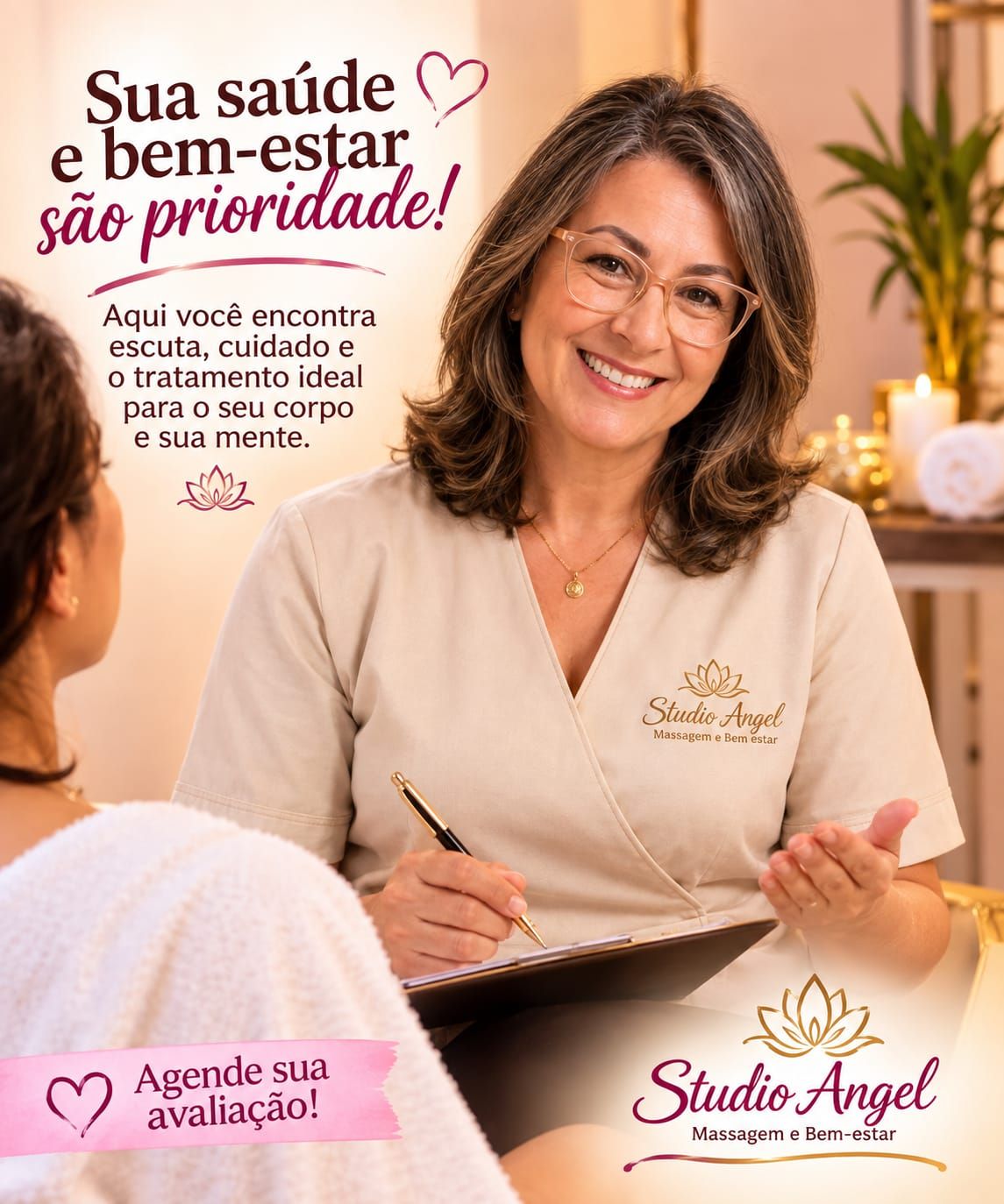 Angelita Leal, massoterapeuta em Araucária, PR