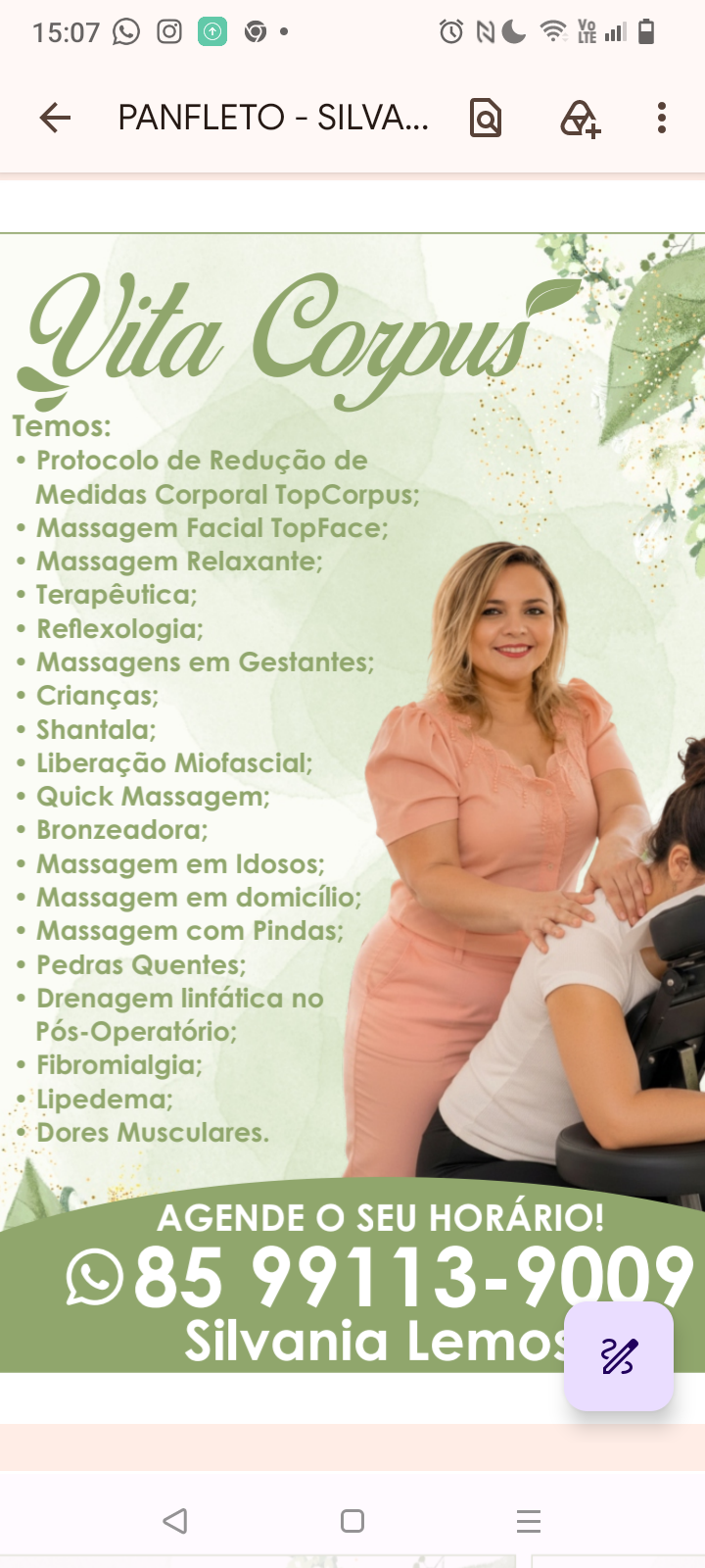 Silvania Lemos , massoterapeuta em Fortaleza, CE