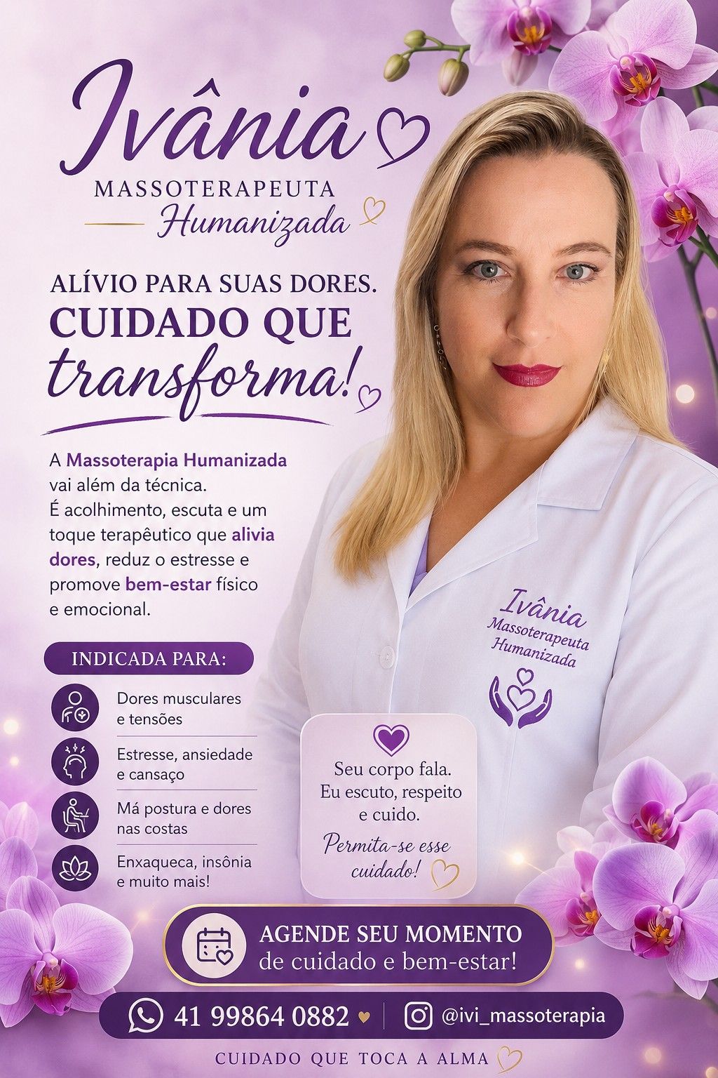 Ivânia Maria de Biasi, massoterapeuta em Bom Jesus, PI