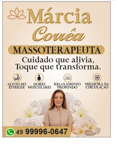 Marcia Correa, massoterapeuta em Laurentino, SC