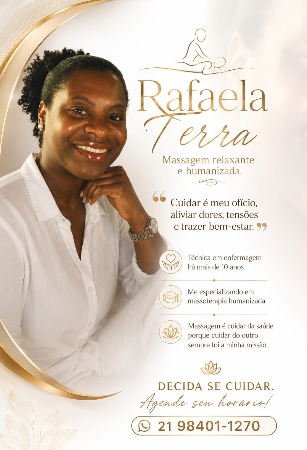 Rafaela da Silva Azevedo Terra, massoterapeuta em São Gonçalo, RJ