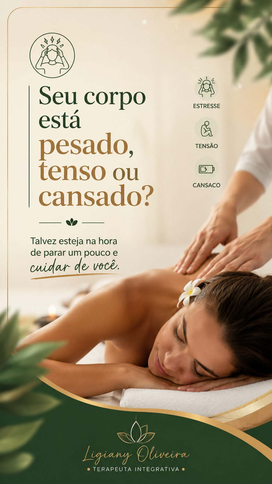 Ligiany de Oliveira Pattaro Puime , massoterapeuta em Santos, SP