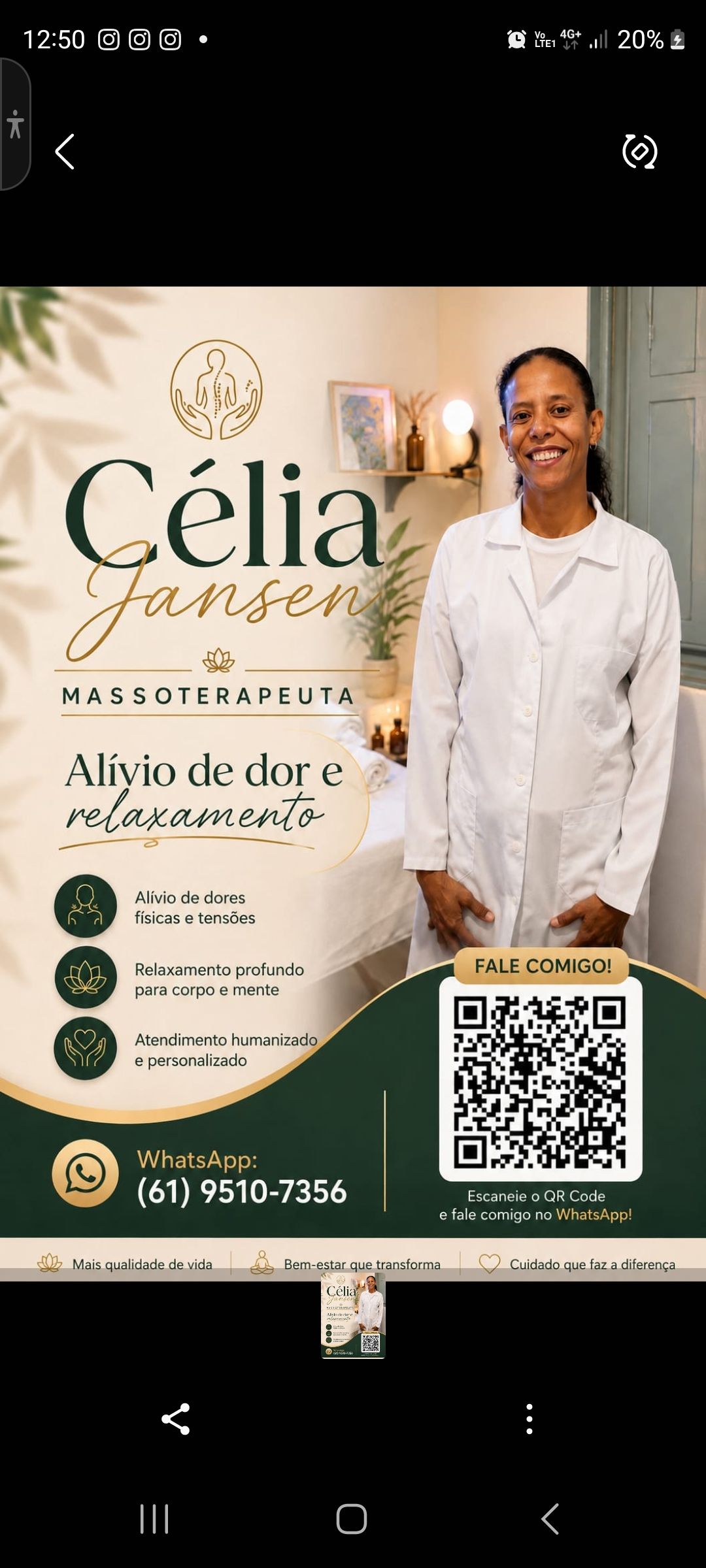 Célia ribeiro jansen, massoterapeuta em Brasília, DF