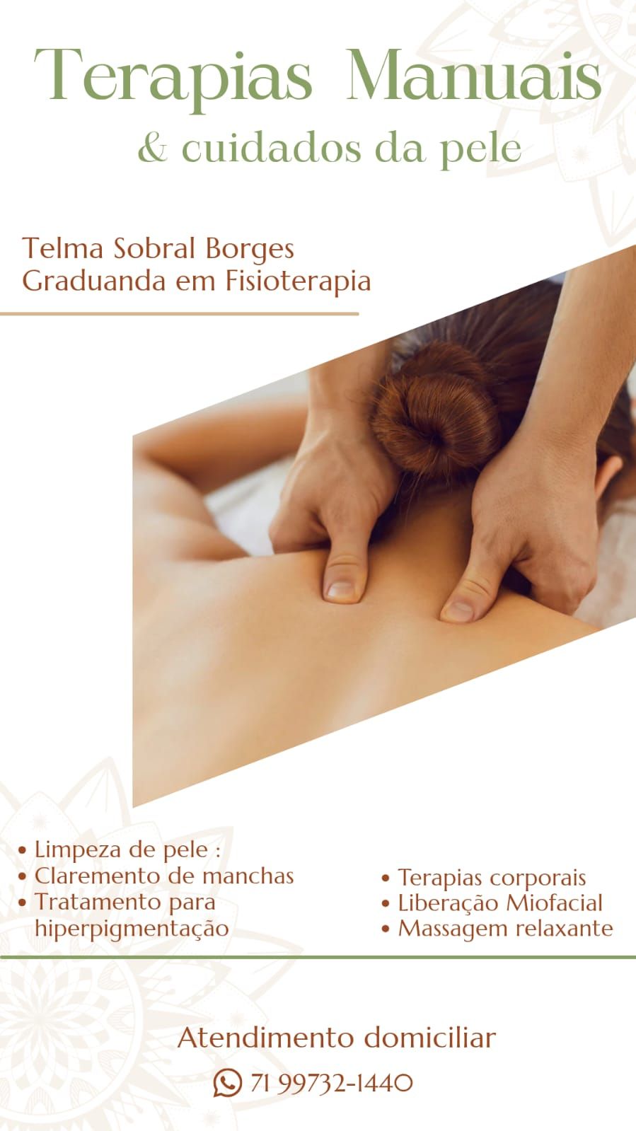 Telma Sobral Borges , massoterapeuta em Salvador, BA
