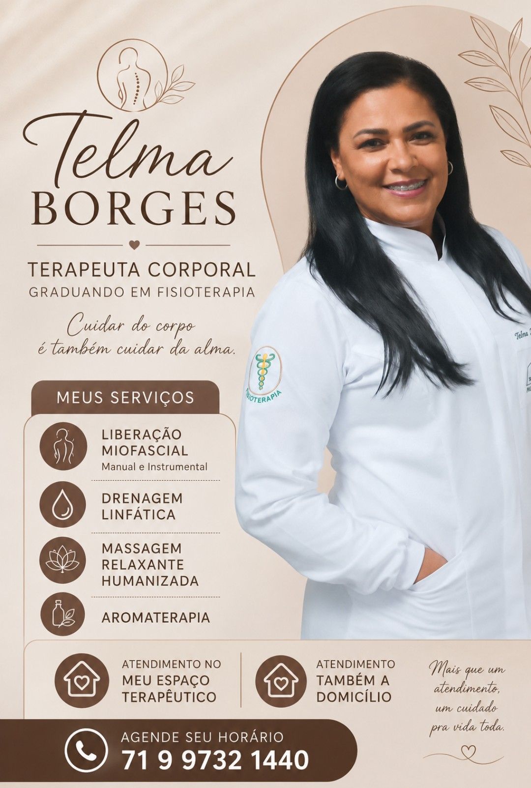 Telma Sobral Borges, massoterapeuta em Salvador, BA