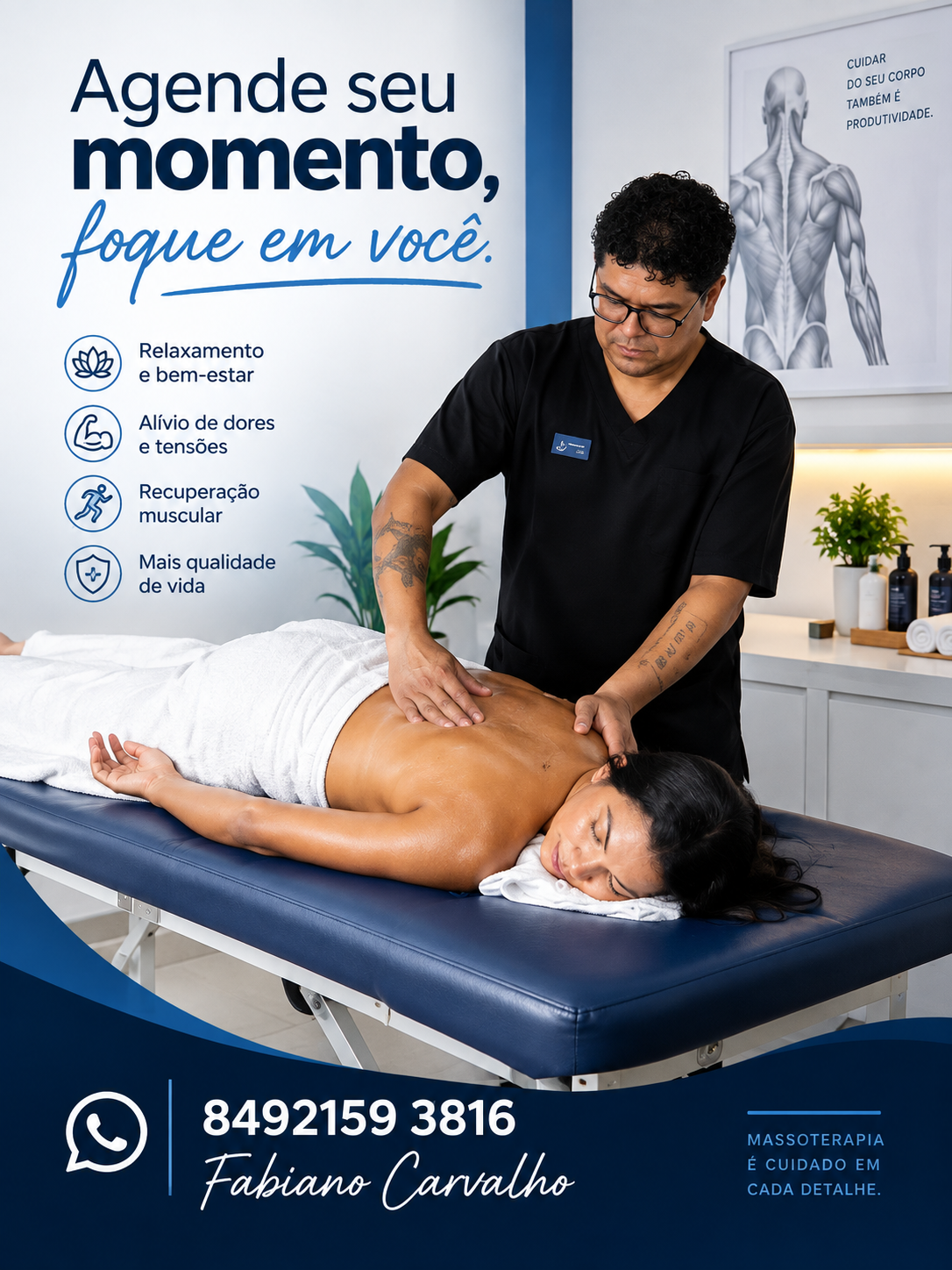 Fabiano Carvalho, massoterapeuta em Natal, RN